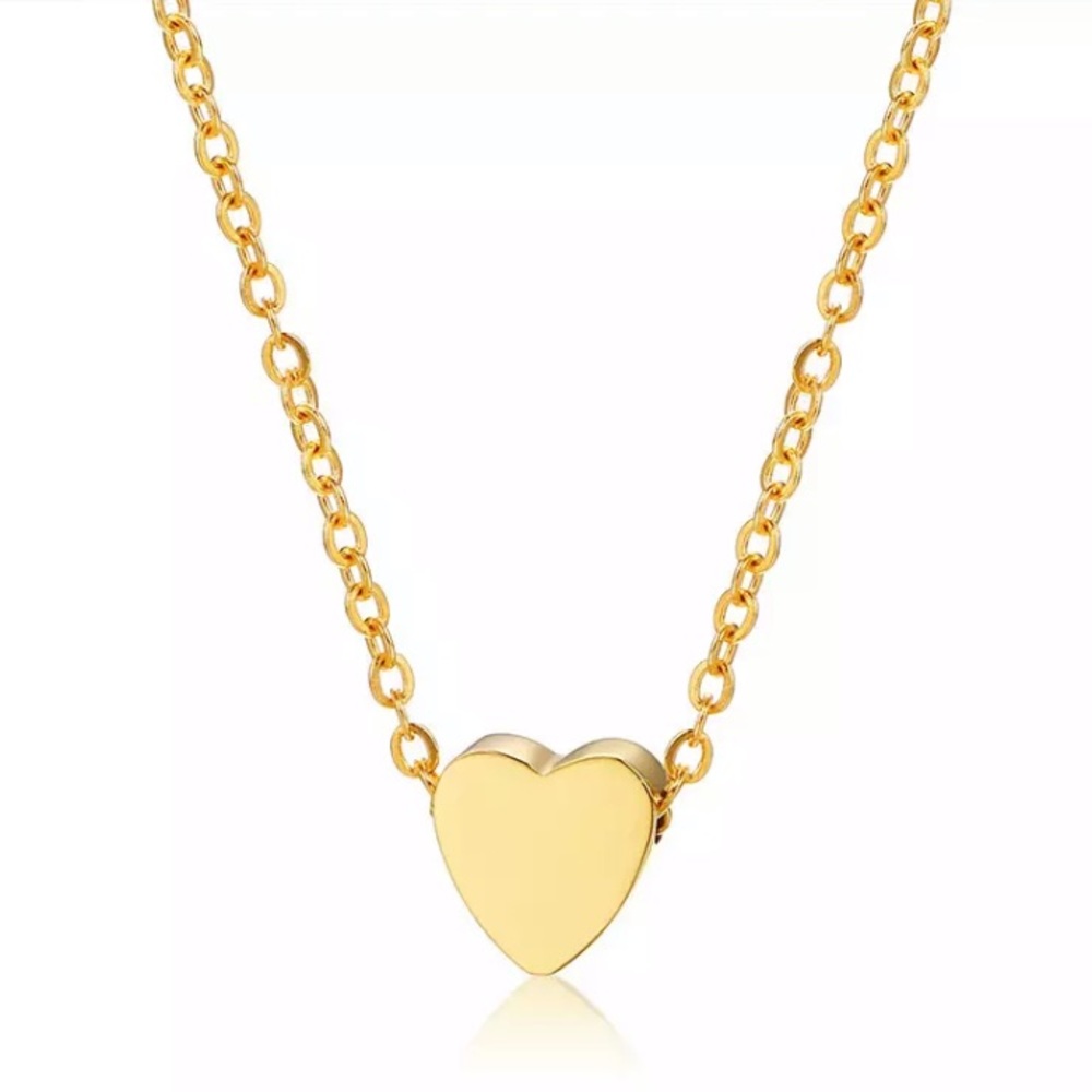 ⚜️[𝟯/$𝟭𝟴]⚜️Gold Heart Simple Dainty Choker NEW - Picture 6 of 9